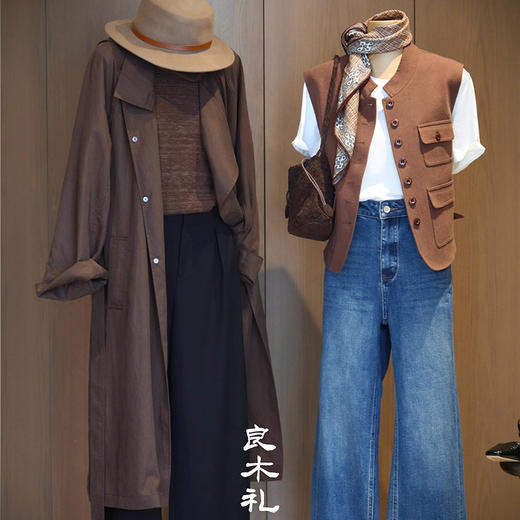 【预售7天】良木礼翻领风衣（腰带）（Q2584231） 商品图2