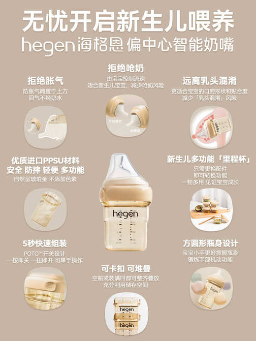 【hegen】金致全星新生儿奶瓶礼盒 商品图1