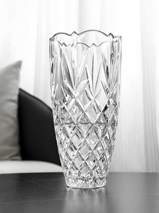 捷克原装进口水晶玻璃花瓶BOHEMIA 桌面插花摆件透明复古居家装饰波西米亚凤凰花瓶25cm 商品图3