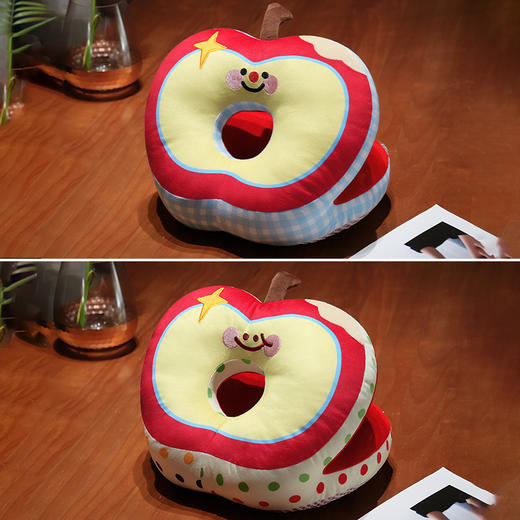 自然醒印花苹果华夫格双面午睡枕QYL 商品图9