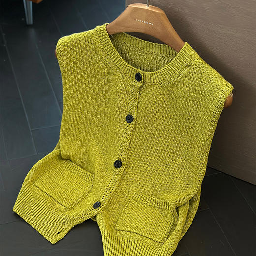 【不退不换】良木礼开扣背心（Q258306F） 商品图0