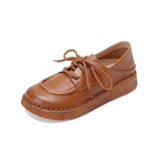 西村名物2025年秋季新款厚底气质学院风系带不累脚袋鼠鞋乐福鞋T25CM30861 商品图11