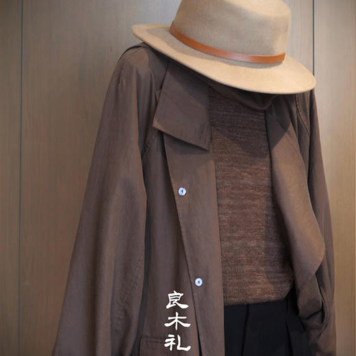 【预售7天】良木礼翻领风衣（腰带）（Q2584231） 商品图3