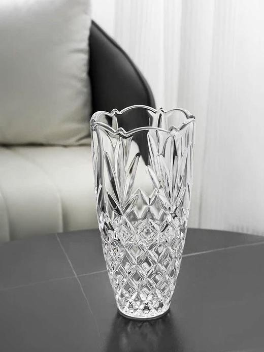捷克原装进口水晶玻璃花瓶BOHEMIA 桌面插花摆件透明复古居家装饰波西米亚凤凰花瓶25cm 商品图1