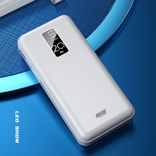 雷摄 LS-ZJSX02移动电源充电宝20000mAh大容量移动电源通用苹果华为小米手机【自带四线+手机支架功能】 商品图3