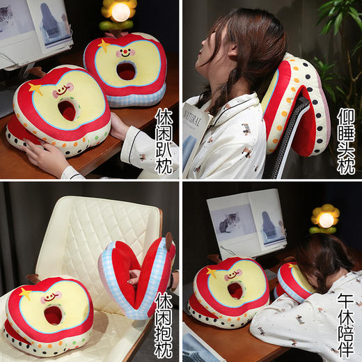 自然醒印花苹果华夫格双面午睡枕QYL 商品图8