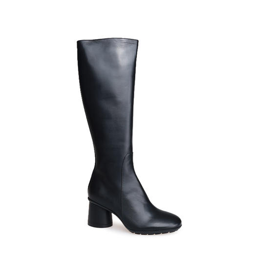 豪麟名鞋AGL女鞋长靴羊皮革D245520黑色 商品图0