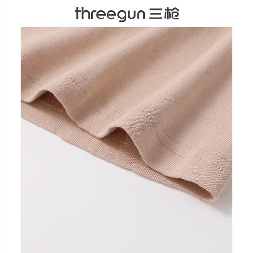 【社群专享】Threegun三枪 【舒肤棉】罗纹弹力圆领女士保暖内衣套装-23422D1W1 商品图2