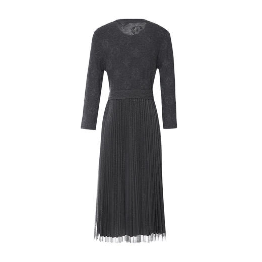 EITIE爱特爱圆领长袖针梭拼接假两件连衣裙8301007 商品图3