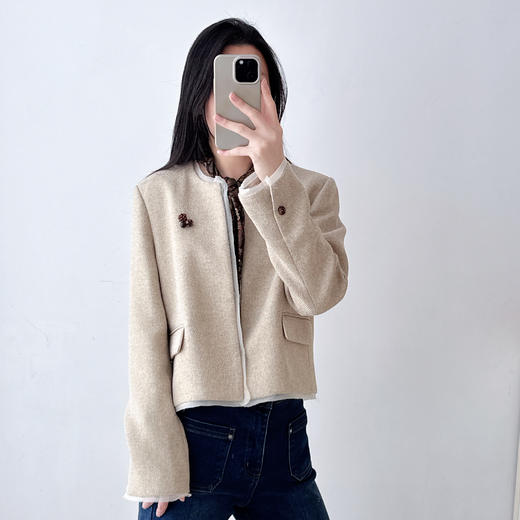 法式小香风外套女高级感气质名媛短款西装上衣 商品图2