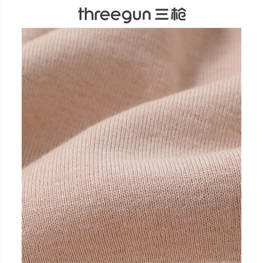 【社群专享】Threegun三枪 【舒肤棉】罗纹弹力圆领女士保暖内衣套装-23422D1W1 商品图3