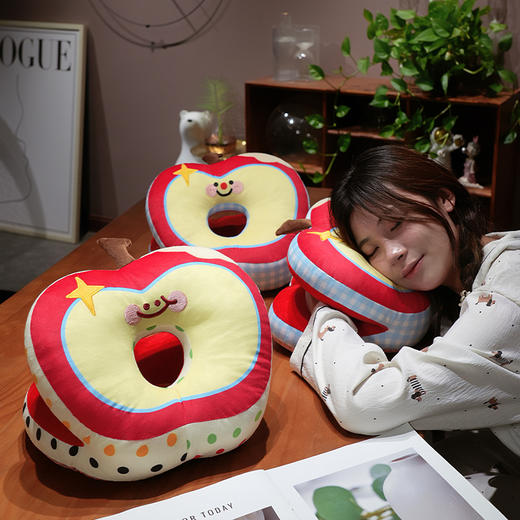 自然醒印花苹果华夫格双面午睡枕QYL 商品图12