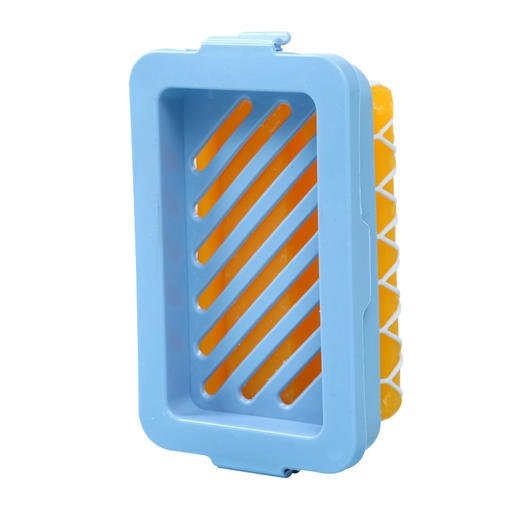 高弹网面蓝色肥皂盒 起泡盒多功能免手搓家用防滑沥水香皂收纳盒1个 商品图3