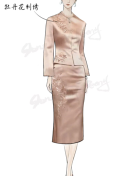 盛唐牡丹盛奢系列 | 手绣牡丹花丝毛套装