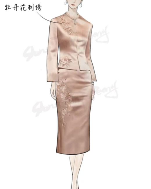 盛唐牡丹盛奢系列 | 手绣牡丹花丝毛套装 商品图0