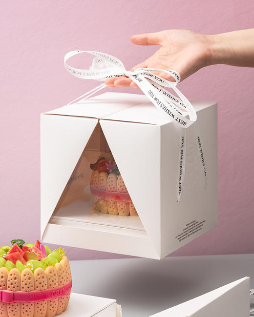 鲜果夏洛特玫瑰龙眼慕斯生日蛋糕 商品图4