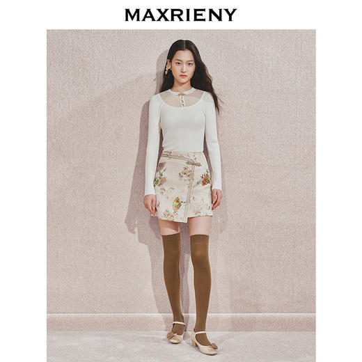 【宫廷巴洛克-商场同款】MAXRIENY宫廷中式裙子风金丝半裙拜年服(货号:MC85SK519) 商品图2