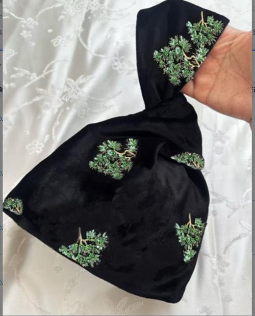 盛唐牡丹| 真丝丝绒串珠手拿包 商品图0