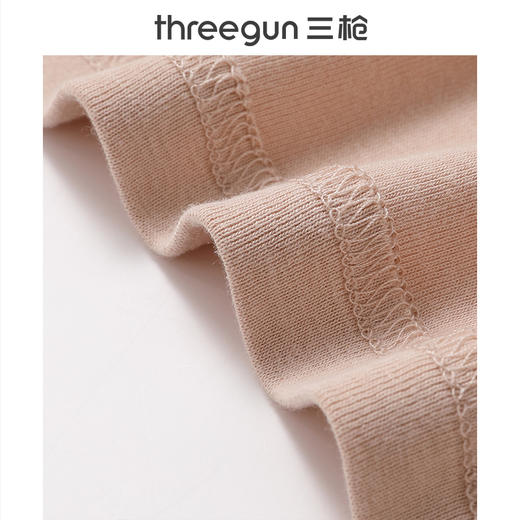 【社群专享】Threegun三枪 【舒肤棉】罗纹弹力圆领女士保暖内衣套装-23422D1W1 商品图5