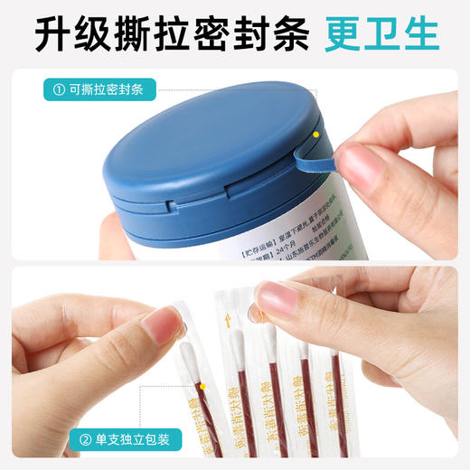 尚官碘伏棉签 新生儿肚脐消毒伤口家用清洁婴儿一次性酒精棉棒20支装 商品图3