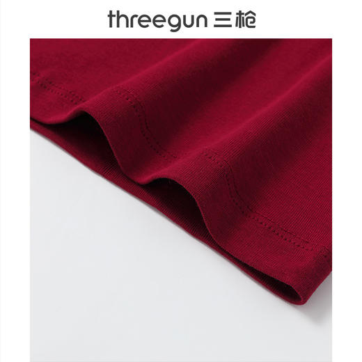 【社群专享】Threegun三枪 【舒肤棉】罗纹弹力圆领女士保暖内衣套装-23422D1W1 商品图9