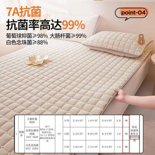 自然醒高克重宝宝绒抗菌纯色床褥床护垫LN 商品图6