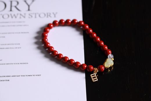 YHZS0153°金玉满算·珠光藏·朱砂手串 商品图4