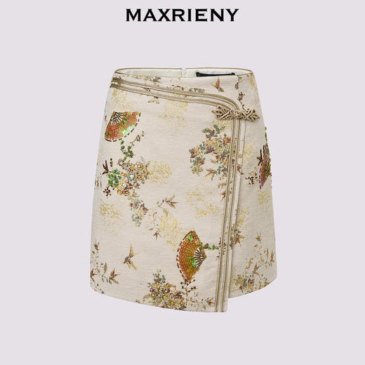 【宫廷巴洛克-商场同款】MAXRIENY宫廷中式裙子风金丝半裙拜年服(货号:MC85SK519) 商品图4
