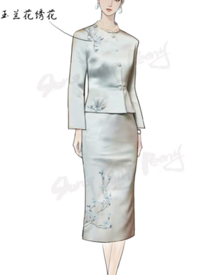 盛唐牡丹盛奢系列 | 手绣玉兰花丝毛套装