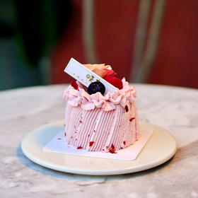 半糖｜树莓短蛋糕（2吋）-柜台现货