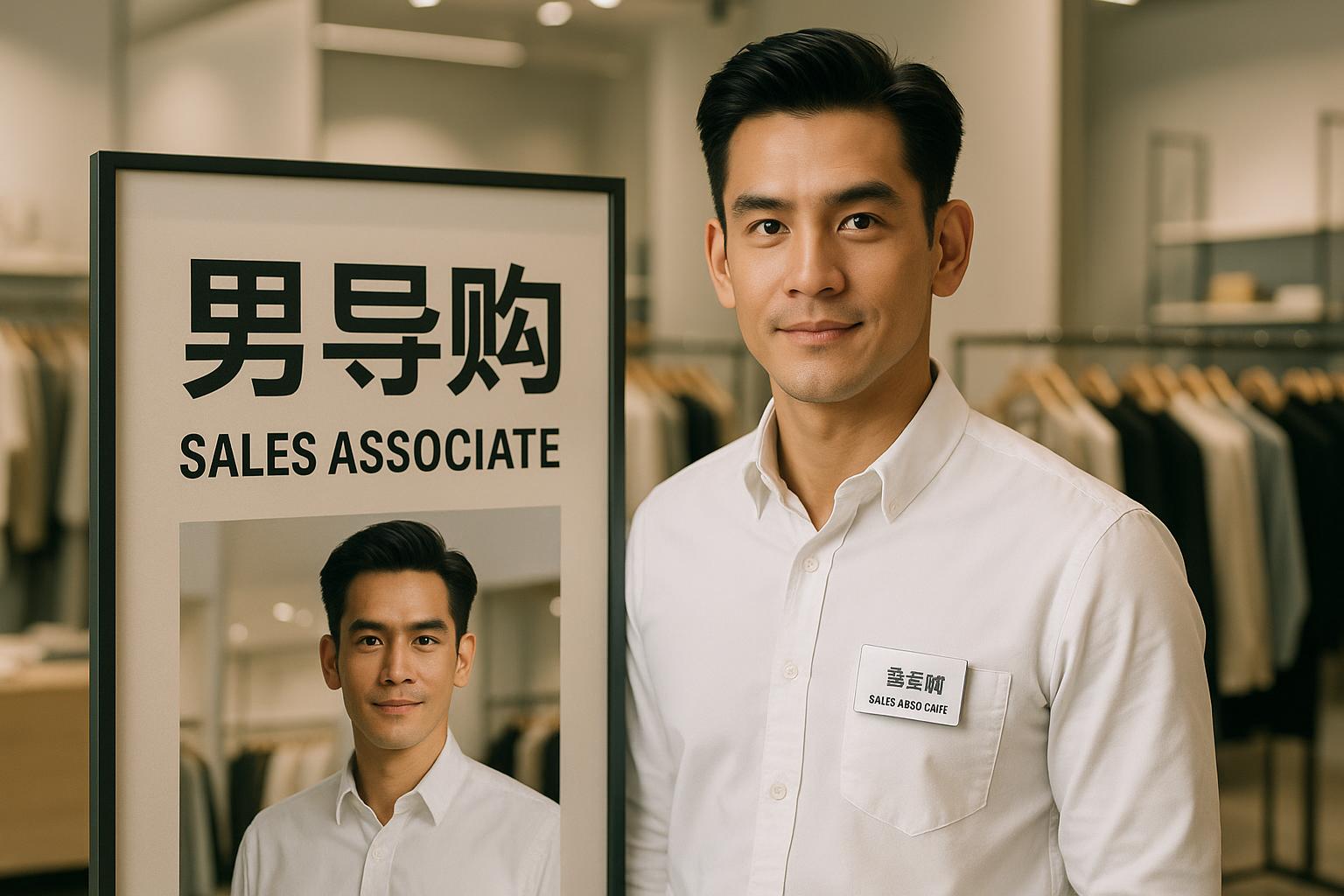 在简历或招聘信息中，如何标准表达“男导购”？