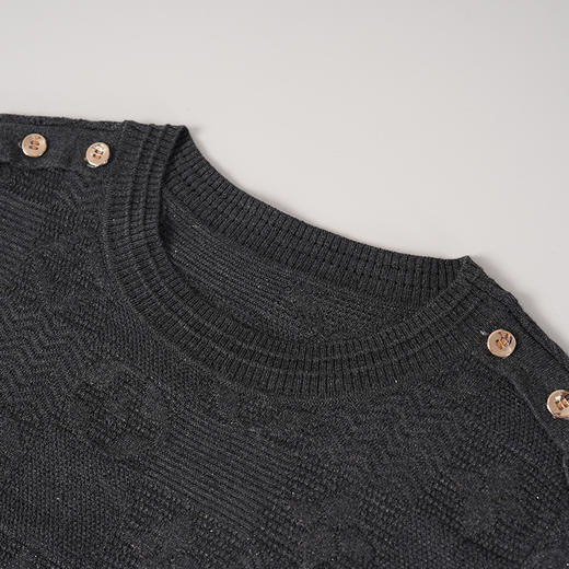 EITIE爱特爱圆领长袖针梭拼接假两件连衣裙8301007 商品图4