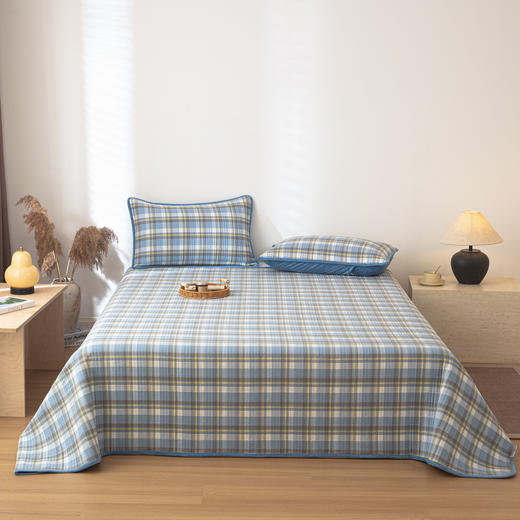 自然醒全棉色织水洗棉床盖枕套系列JY 商品图1