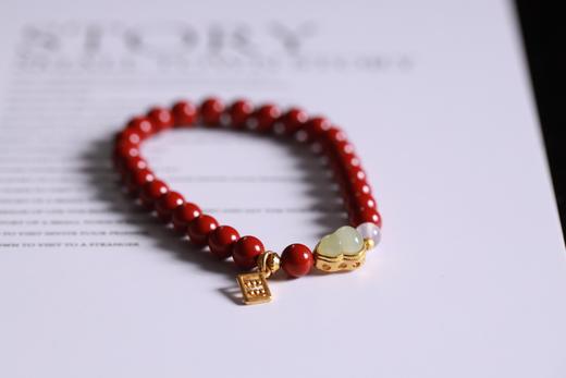 YHZS0153°金玉满算·珠光藏·朱砂手串 商品图3