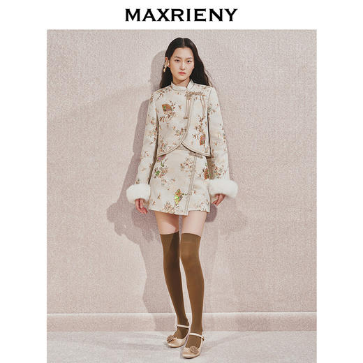【宫廷巴洛克-商场同款】MAXRIENY宫廷中式裙子风金丝半裙拜年服(货号:MC85SK519) 商品图1