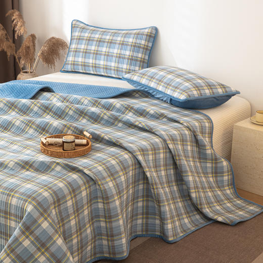 自然醒全棉色织水洗棉床盖枕套系列JY 商品图4