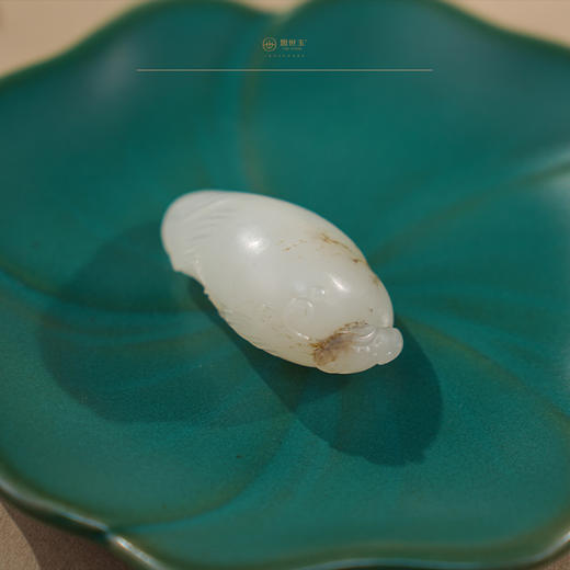 新疆国玉盟世玉羊脂玉挂件(花草)【带证书·顺丰物流】 商品图2