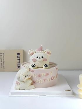 软萌小熊生日蛋糕