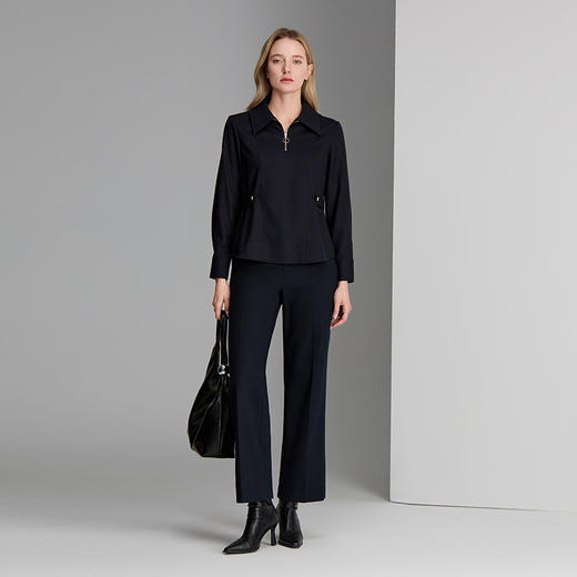 EITIE爱特爱塑形直筒前中烫迹线显瘦裤子8405102 商品图1