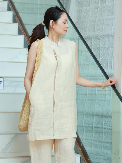 抖音专属】新中式长马甲（25704363-小姝-设计师） 商品图3