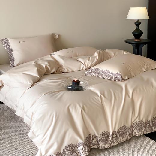 自然醒A类50支全棉刺绣四件套-简蔓AN 商品图1