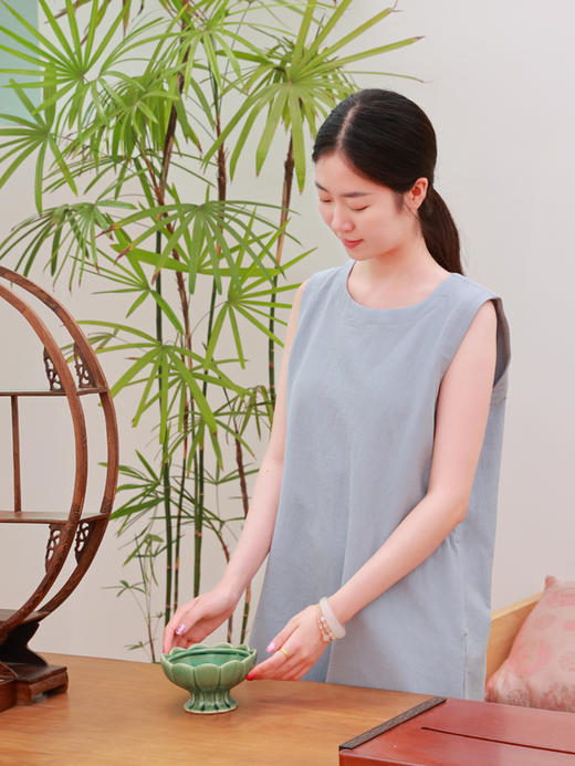 【2026东衣作】无袖连衣裙（23718075影青-结缘款） 商品图3