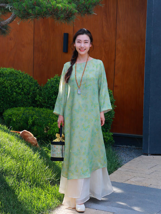 【直播间专属】新中式连衣裙（25707344青玉案-奢定款） 商品图0