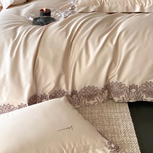 自然醒A类50支全棉刺绣四件套-简蔓AN 商品图9