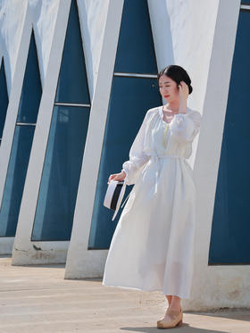 【抖音专属】新中式连衣裙（25707315-白兰-结缘款）