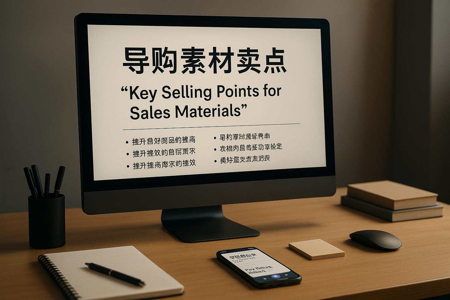 导购素材卖点英文怎么说？