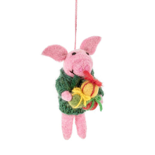 北京仓｜Felt So Good-Poppy the Pig-圣诞礼物小猪 波比 羊毛毡 挂件［英国设计师］ 商品图1
