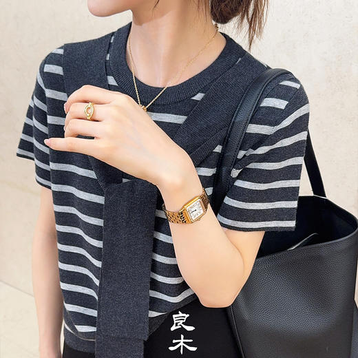 【预售7天】良木礼绵羊毛条纹上衣（Q258438） 商品图1