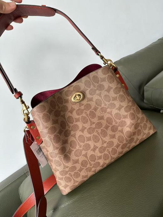 KC水桶包 Willow系列  经典棕色老花 商品图5