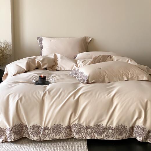 自然醒A类50支全棉刺绣四件套-简蔓AN 商品图2